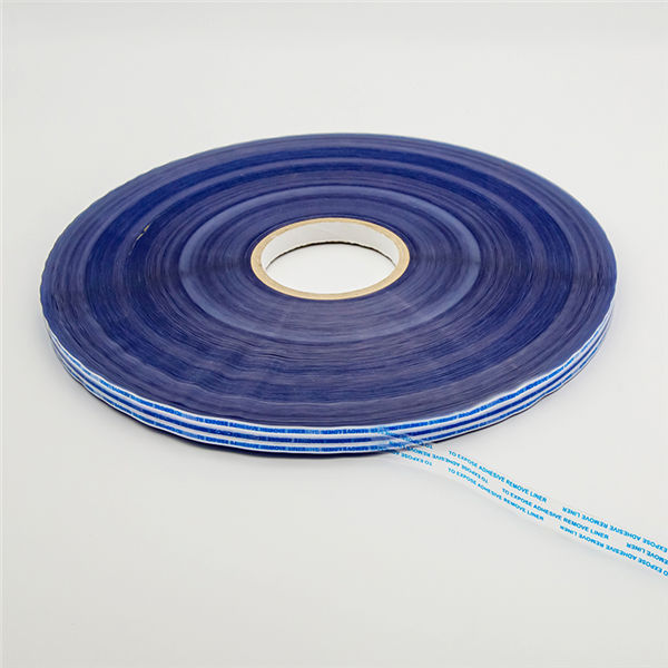 Permanent Bag Sealing Tape with Blue Printing Ruban d'étanchéité permanent pour sacs avec impression bleue